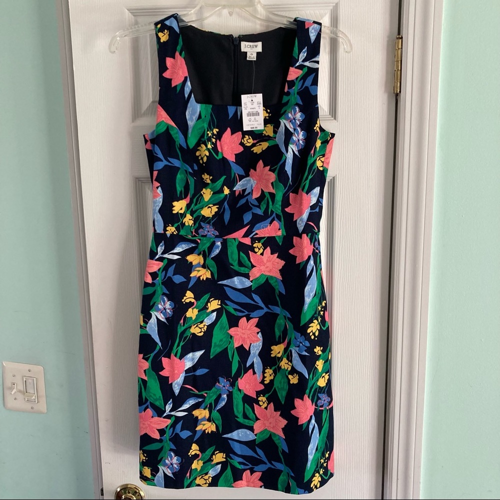 J Crew above the knee floral tank dress